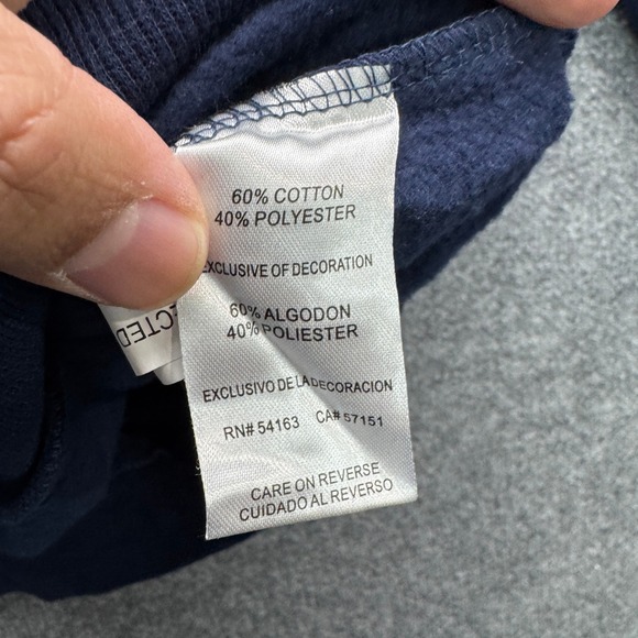 Starter Denver Broncos Hoodie Men's XXL Navy Blue Pullover Sweatshirt - Picture 8 of 14